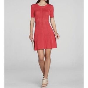 NEW BCBGMAXAZRIA BRIGHT POPPY ALENA POINTELLE DRESS SIZE XS